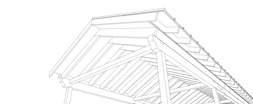 Preliminary timber frame drawing